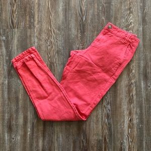 MadeWell Skinny Linen Cotton Blend Pants